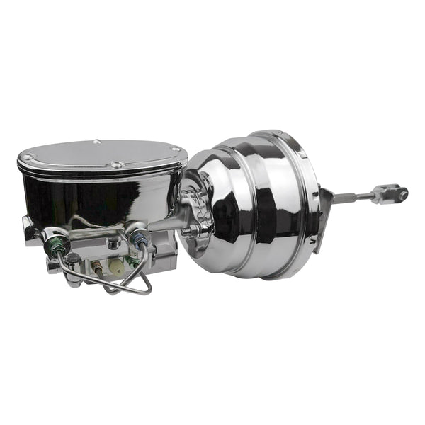 1955-57 Chevrolet Car (All Models) Disc Brake Conversion Chrome Upper Booster Kit  With Valve under Master cylinder