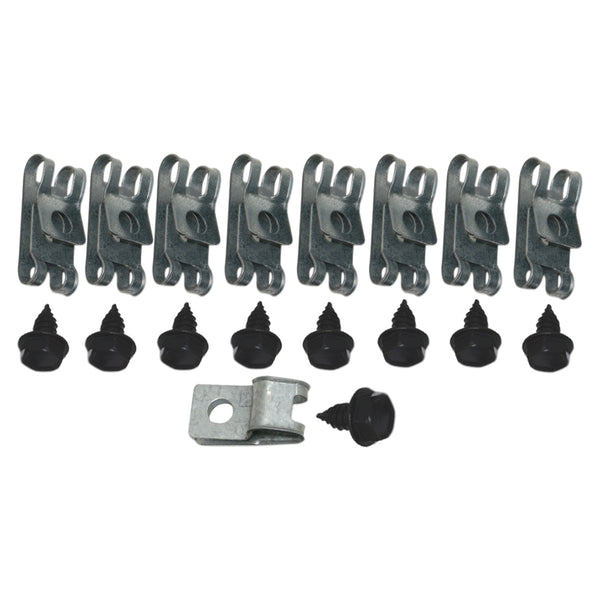 1973-77 GM Chevelle Monte Carlo El Camino Fuel Line Clip Kit - w/Return 18pc
