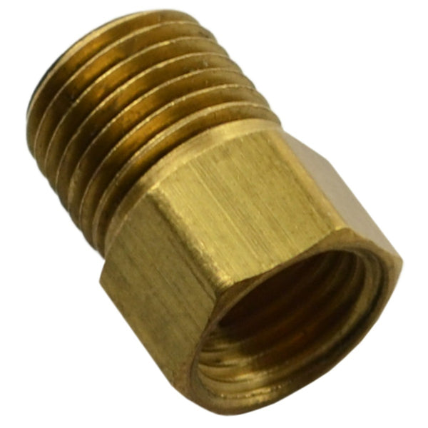 Brass Adapter Male 1/4" NPT to Female 1/2"-20 Inverted Flare