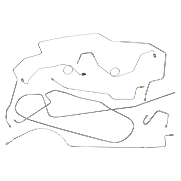 1971-74 AMC Gremlin X Power Disc Brake Line Kit 8pc, OE Steel