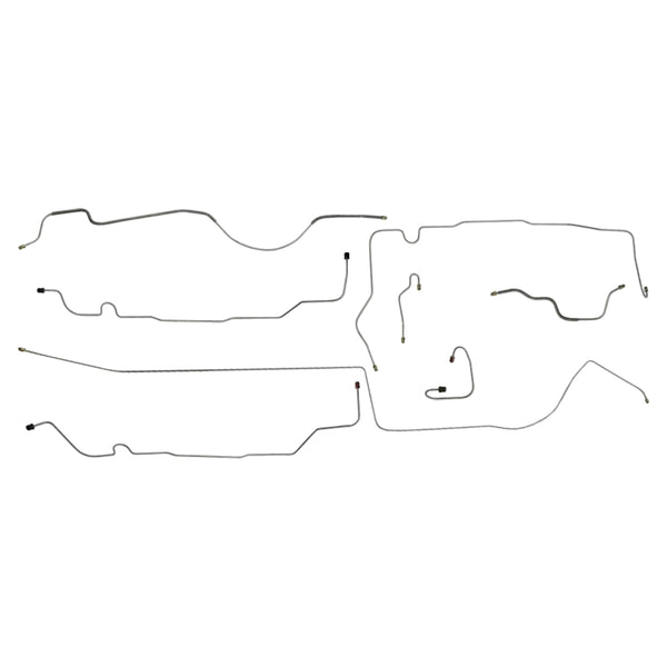 1971-74 AMC Gremlin X Manual Disc Complete Brake Line Kit 8pc OE Steel