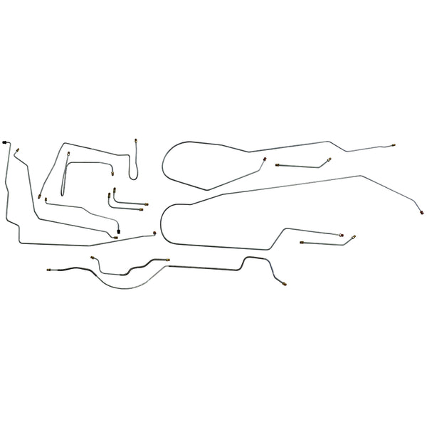 1970 American Motors Javelin Power Disc Complete Brake Line Kit 9pc, OE Steel