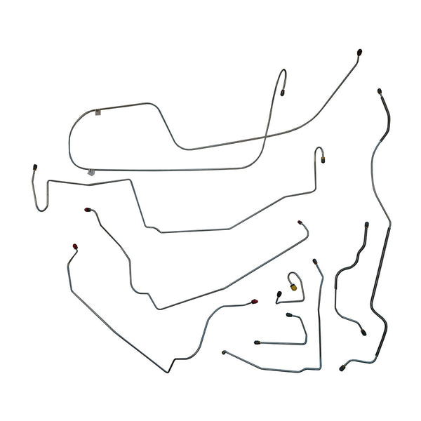 1971-74 American Motors Javelin Power Disc Brake Line Kit 9pc, OE Steel
