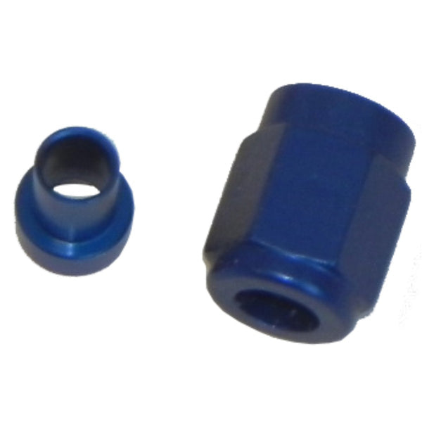 Nut & Sleeve - Alum, Blue