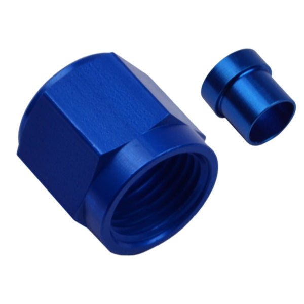 -6AN Nut & Sleeve - Aluminum, 2pc
