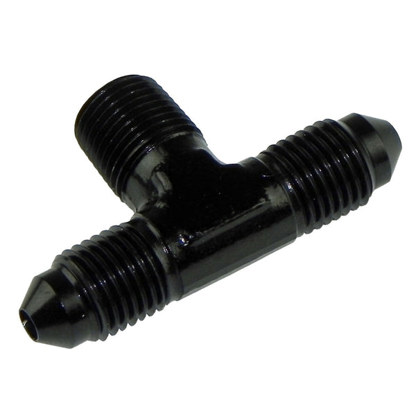 1/8 Pipe to -3AN Tee Black
