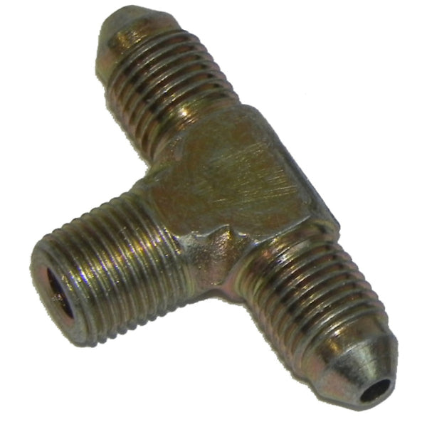 1/8" Pipe to -3AN Tee - Plated Steel