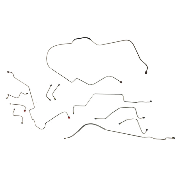 1969 American Motors Rambler Power Disc Complete Brake Line Kit 11pc, OE Steel