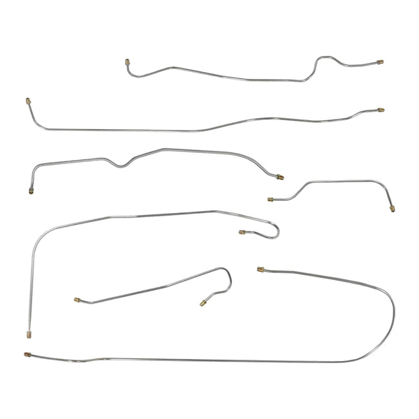 1966-68 Alfa Romeo Spider Duetto Manual Brake Line Kit 7pc, OE Steel (A-9)
