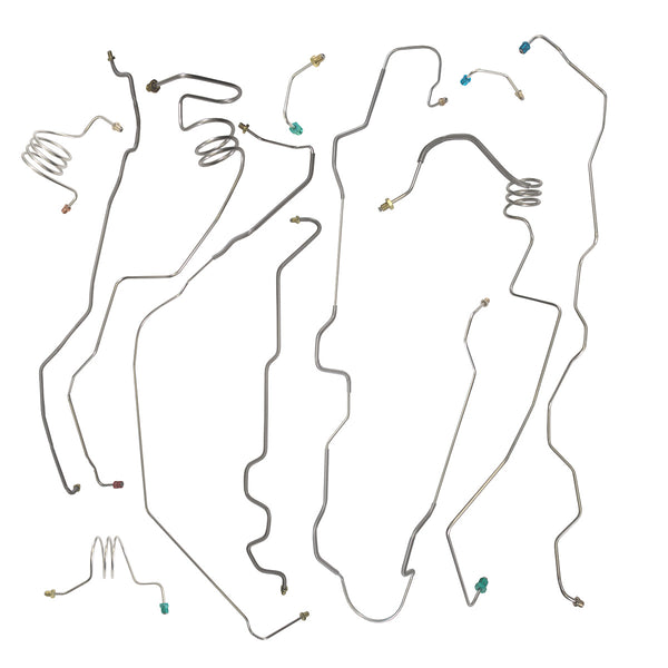 1985-94 Chevrolet GMC Astro Safari Four-Wheel ABS RWD Brake Line Kit 11pc, OE Steel