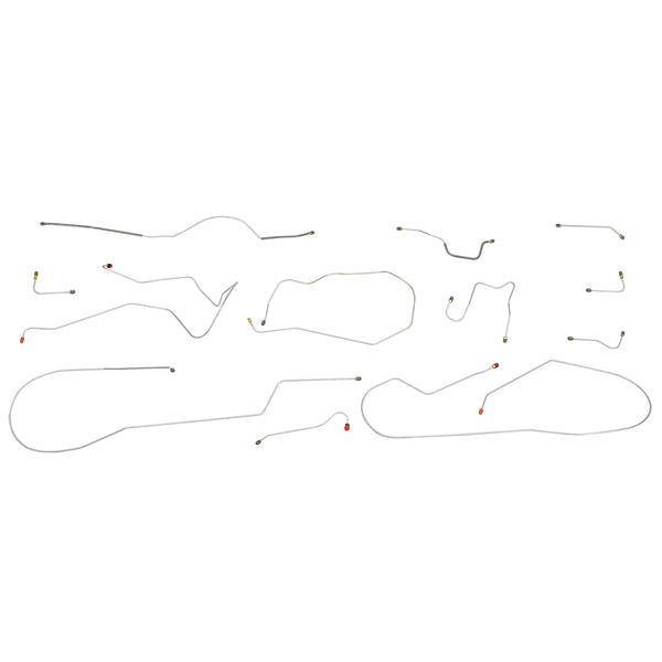 1968-69 American Motors AMX Power Disc Complete Brake Line Kit 12pc, OE Steel