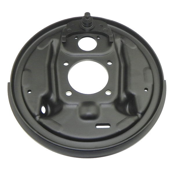 1964-81 GM Rear 9 1/2" Drum Brake Backing Plate - Left Side, 1pc w/ Splash Shield