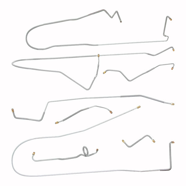 1959 Buick Electra/225 126.3" WB Power Brake Line Kit 8pc, OE Steel