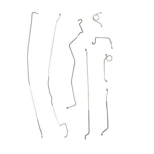 1960 Buick Electra/225 126.3" WB Power Drum Brake Line Kit 7pc, OE Steel