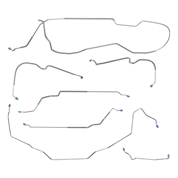 1969 Buick Electra/225 126.2" WB Power Disc Brake Line Kit 8pc, OE Steel