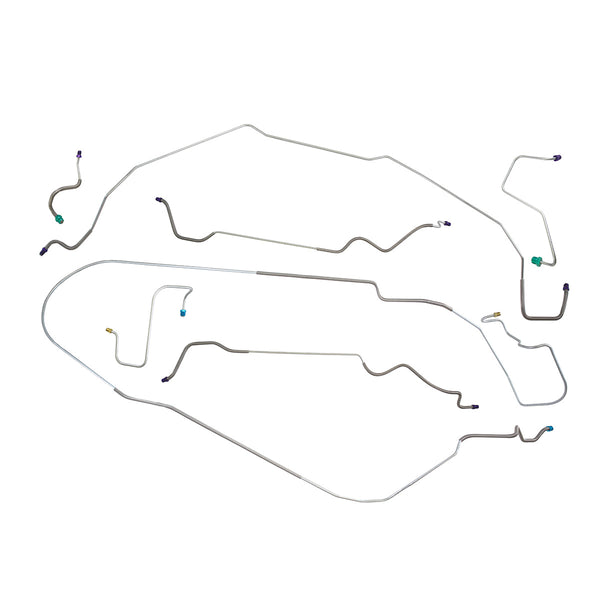 1970 Buick Electra/225 127.0" WB Power Drum Brake Line Kit 7pc, OE Steel