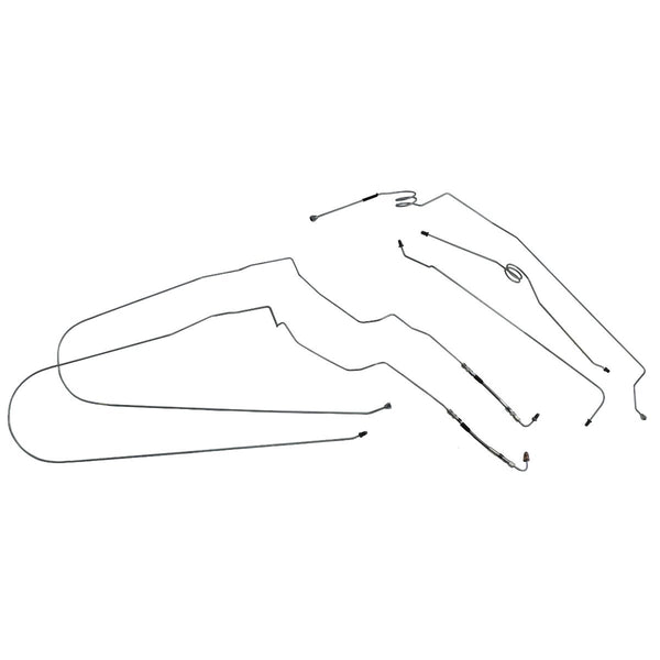 2000-05 Buick Century Front Disc w/ABS Mid-Chassis Brake Line Kit (w/Flex) 5pc, OE Steel