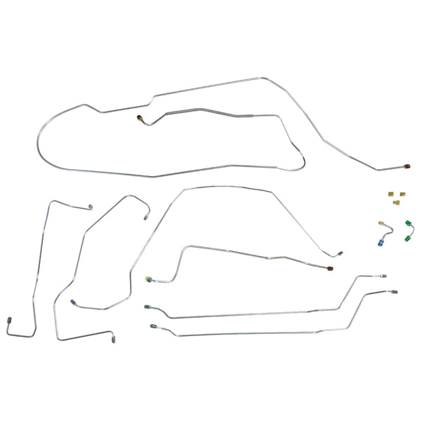 1965 Buick Skylark Hardtop Valve At Master Power Disc Conversion Brake Line Kit 9pc OE Steel