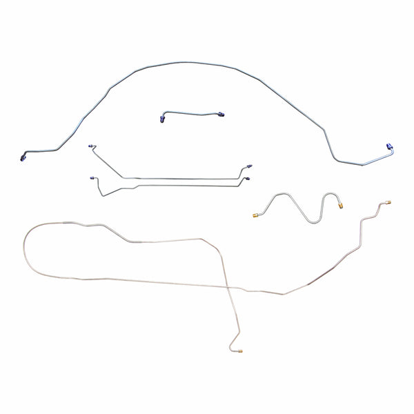 1966 Buick Skylark Gran Sport Convertible w/1/4" F to R Manual Drum Brake Line Kit 6pc, OE Steel