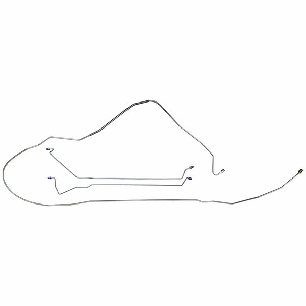 1967 Buick Skylark Hardtop, GS Only, Power Drum Brake Line Kit 7pc, OE Steel