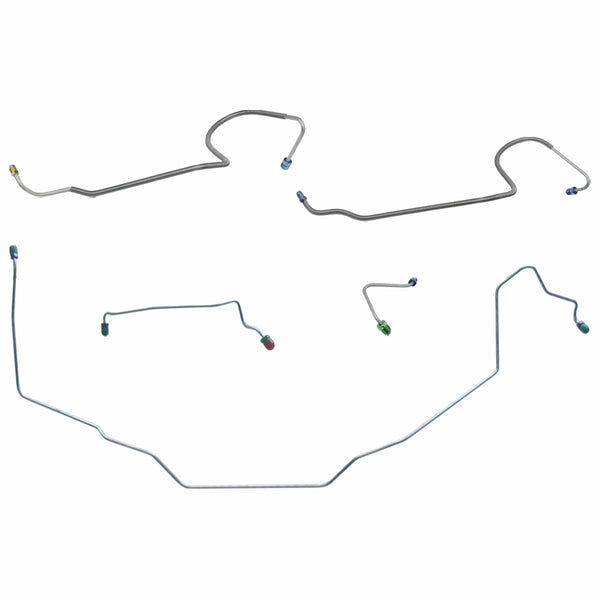 1970 Buick Skylark/GS Front Manual Disc Brake Line Kit 5pc, OE Steel