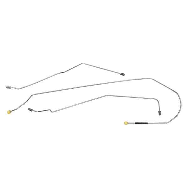 1997-99 Buick Century Rear Drum w/Four-Wheel ABS 3/16" Rear Axle Brake Lines 3pc, OE Steel