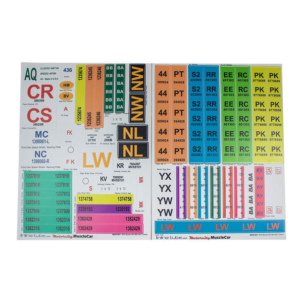 Concourse Detail Decals 1968 Buick GS 400 cid HDT/Conv