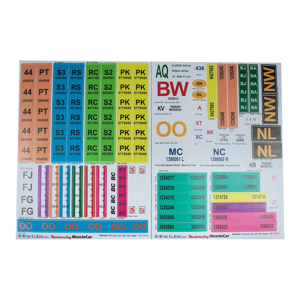 Concourse Detail Decals 1969 Buick GS 350 HDT/Conv