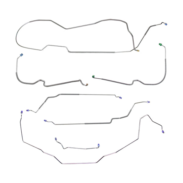 1969 Buick LeSabre/Wildcat Power Drum Brake Line Kit 7pc, OE Steel
