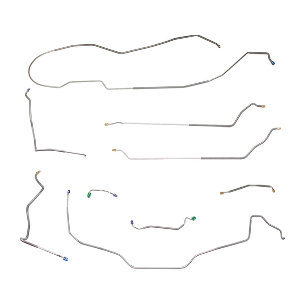 1969 Buick LeSabre/Wildcat Power Disc Brake Line Kit 8pc, OE Steel