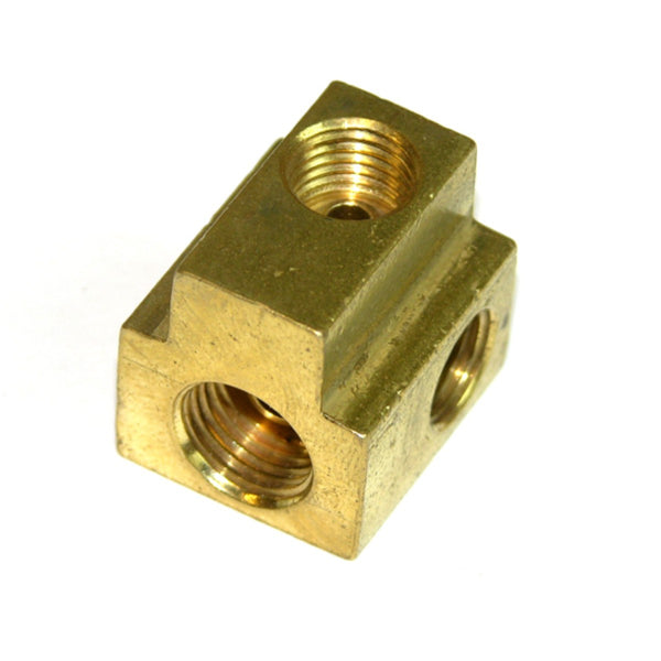 1964-65 GM Full-Size Car Single-Reservoir Master Cylinder Drum Brakes Distribution Block (No Bracket)