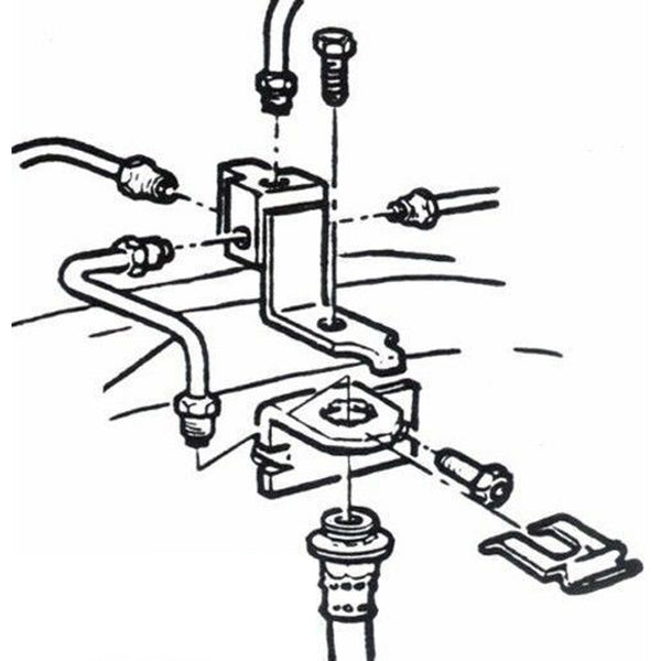 1966 Pontiac Bonneville Catalina Grand Prix Distribution Block for Conversion to Dual-Reservoir Master Cylinder or Disc Brakes, 1pc