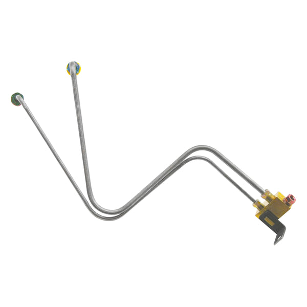 1966 Pontiac Full-Size Car Manual Brake Dual-Reservoir Master Cylinder Conversion Block & Lines, OE Steel