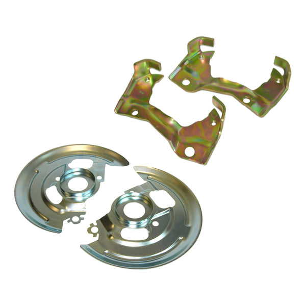 1964-72 A-Body 1967-69 F-Body 1968-74 X-Body Single Piston Caliper Front Disc Brake Conversion Backing Plates & Mounting Brackets 4pc