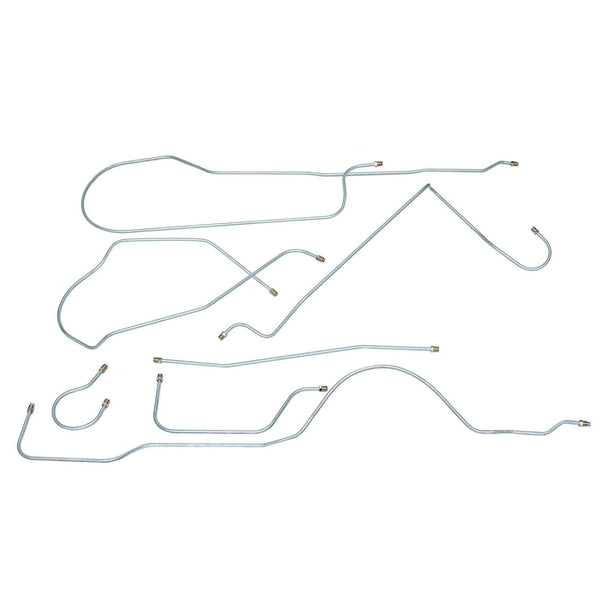 1937-38 Buick Special Series 40 122" WB 1/4" Brake Line Kit 7pc, OE Steel