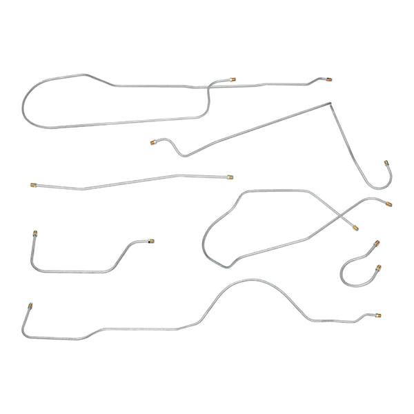 1940 Buick Series 60 Century & Series 70 Roadmaster, Manual Drum, Complete Brake Line Kit 5pc, OE Steel