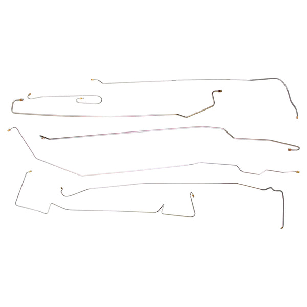 1953 Buick Super Special Roadmaster Series 40 50 70 Power Brake Line Kit 7pc, OE Steel