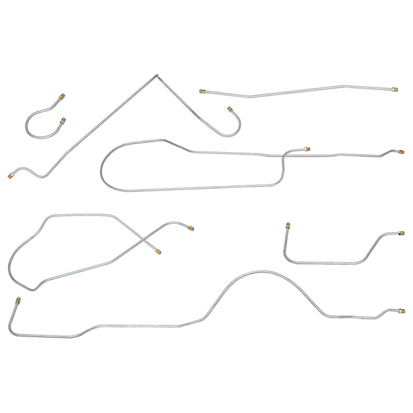 1954 Buick Super/Roadmaster Series 50/70 Manual Brake Line Kit 7pc, OE Steel