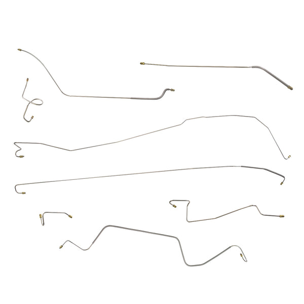 1956 Buick Super/Roadmaster Power Drum Brake Line Kit 8pc, OE Steel