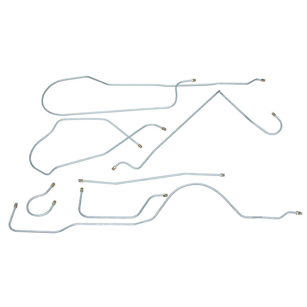 1957 Buick Super/Roadmaster Manual Drum Brake Line Kit 7pc, OE Steel