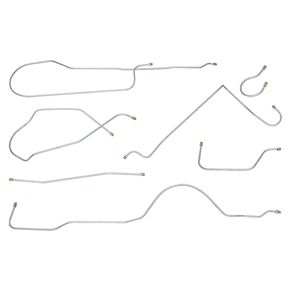1957 Buick Special/Century (Series 40/60 Only) Manual Brake Line Kit 7pc, OE Steel