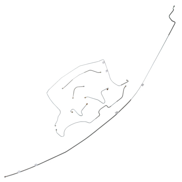 1963 Buick Wildcat, LeSabre Power Drum Brake Line Kit , 6pc Kit, OE Steel