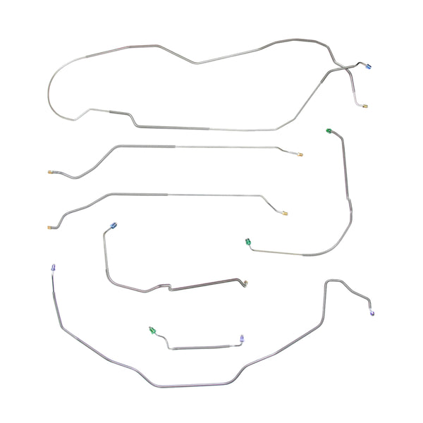 1974-76 Buick Centurion/LeSabre Power Disc Brake Line Kit 7pc, OE Steel