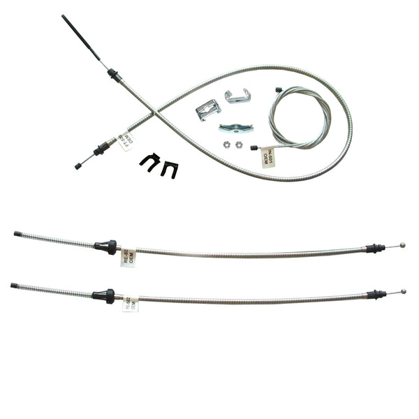 1963-65 B-Body Dodge Complete Parking Brake Cable Kit, OE Steel