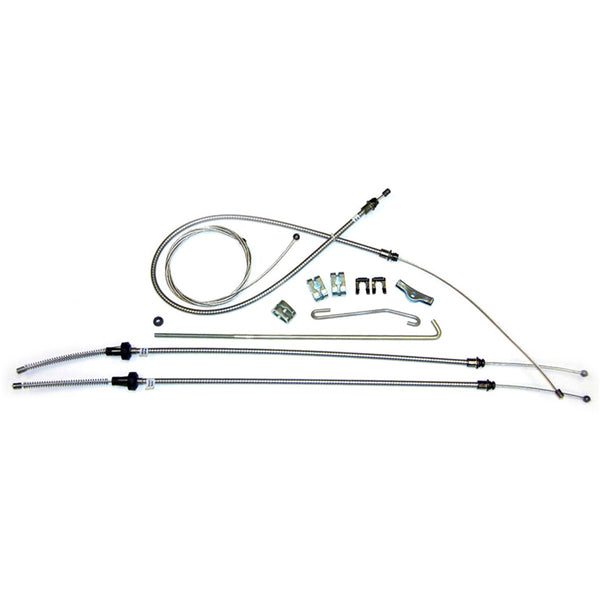1971-72 B-Body Mopar Complete Parking Brake Cable Kit, OE Steel