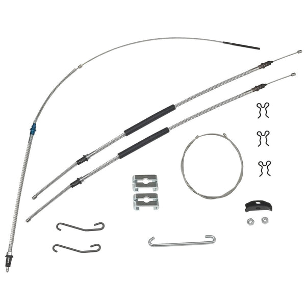1968-72 GM A-Body or Grand Prix, TH400 Transmission, Complete Parking Brake Cable Kit, OE Steel