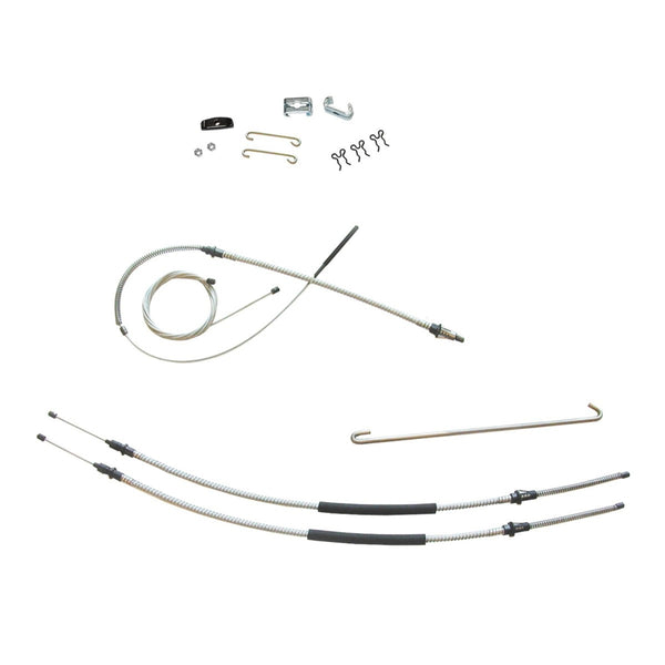 1968-72 Pontiac GTO Lemans Grand Prix 4-Speed Manual Trans Complete Brake Cable Kit OE Steel