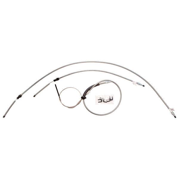 1981-86 Jeep CJ-8 Complete Parking Brake Cable Kit, OE Steel