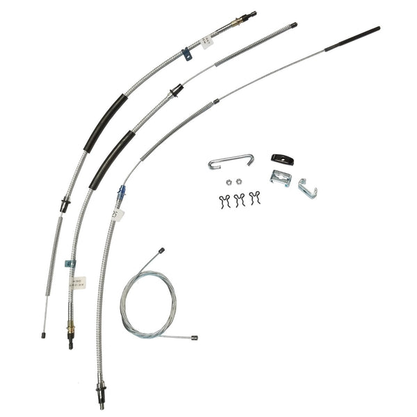 1967-70 Chevrolet Impala T-350, Powerglide, Or Manual Transmission Complete Brake Cable Kit OE Steel