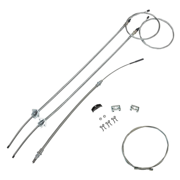 1961-62 Pontiac Bonneville Complete Brake Cable Kit, OE Steel